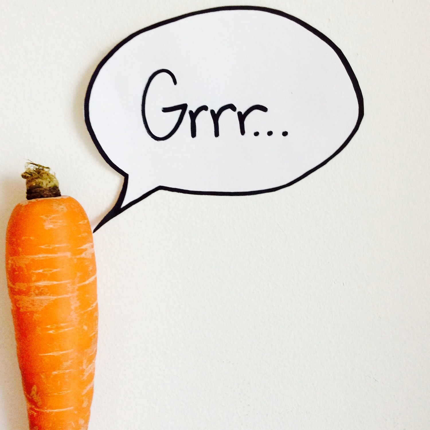 carrot saying GRRR