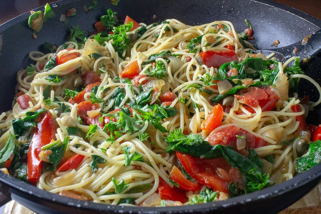 Fresh vegetable pasta