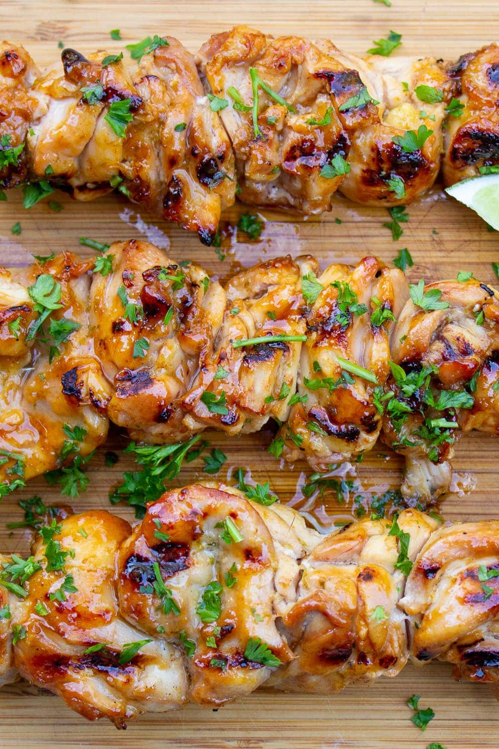 Skewered lime spiced chicken