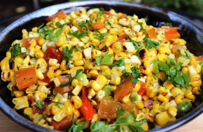 grilled corn salad in bowl2