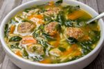 Wedding Soup with zest in a bowl ff