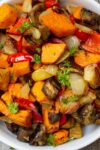 roasted vegetables in bowl p1
