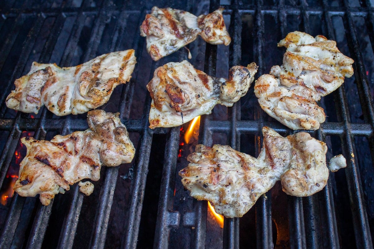 chicken grilling on BBQ