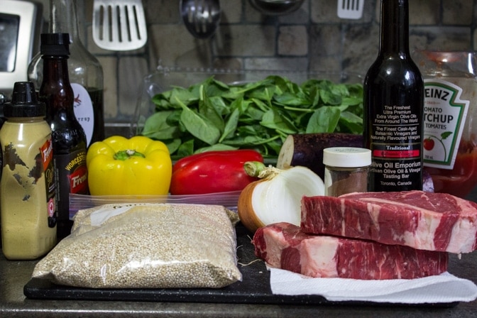 Sous Vide Steak with Balsamic Sauce 2 Ways ingredients
