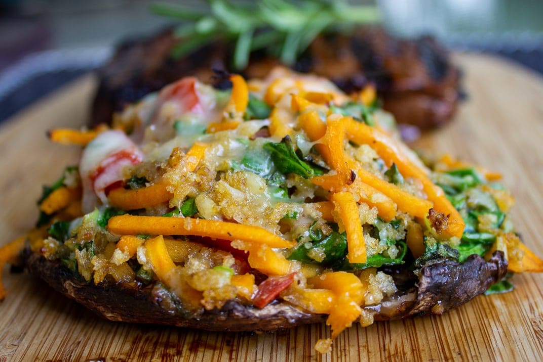 Veggie Stuffed Portobello Mushrooms - Two Kooks In The Kitchen