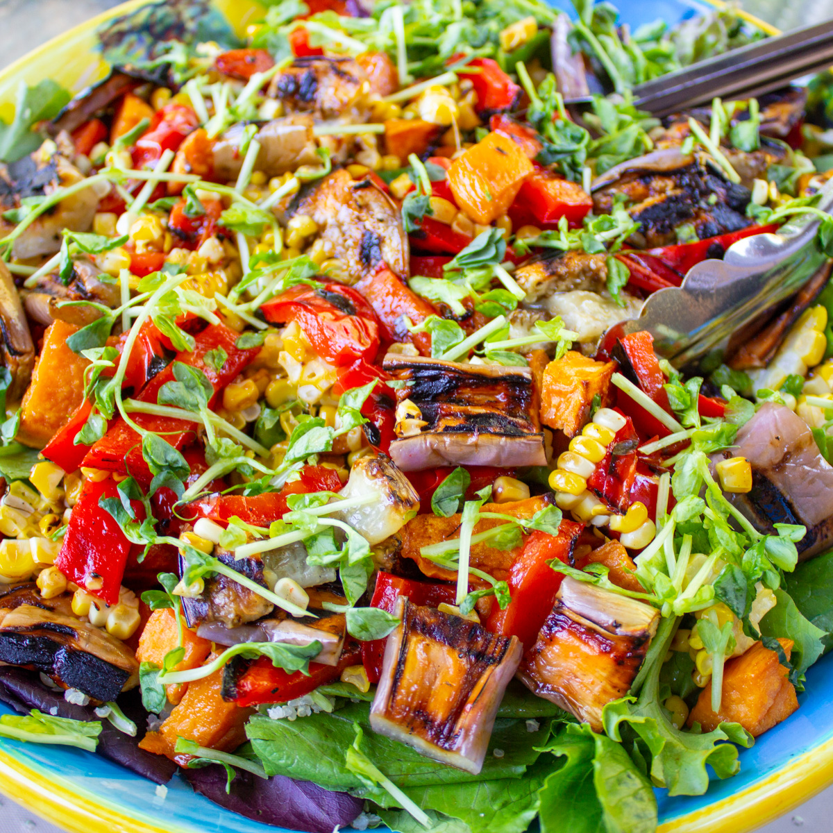 Party Salad with Grilled Vegetables and Quinoa