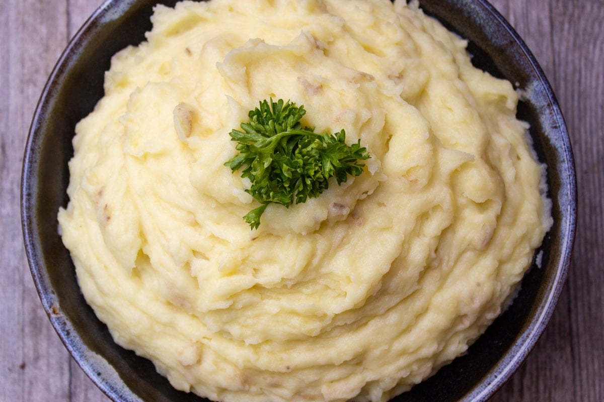 Basic Mashed Potatoes in a bowl