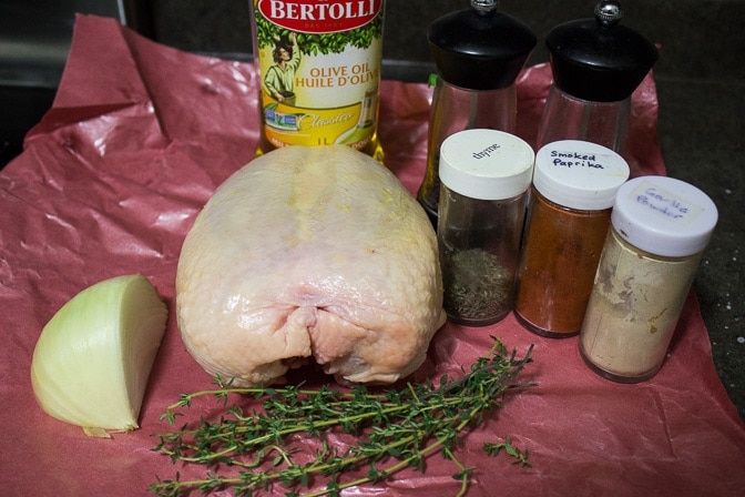 chicken Breast, oil, seasonings, fresh thyme