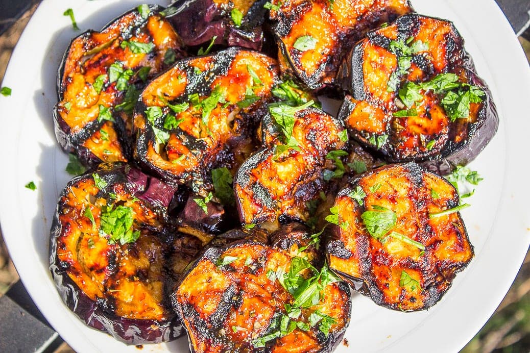 Sweet & Tangy Grilled Eggplant
