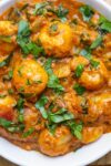 Indian style Gnocchi with spinach in pan p2
