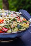 vegetable pasta with wine sauce in bowl p1