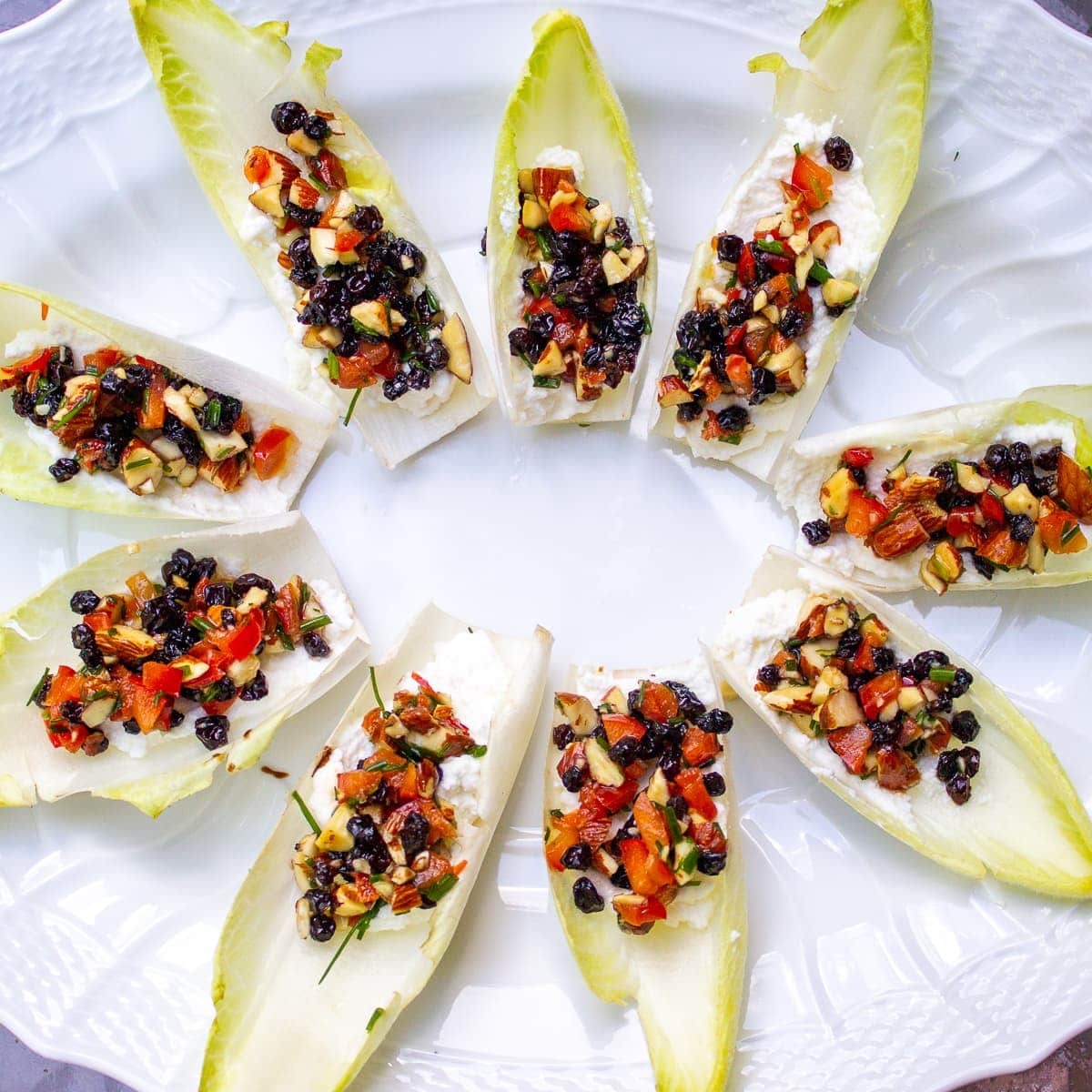 Endive Appetizers With Ricotta and Gems (10 Minutes)