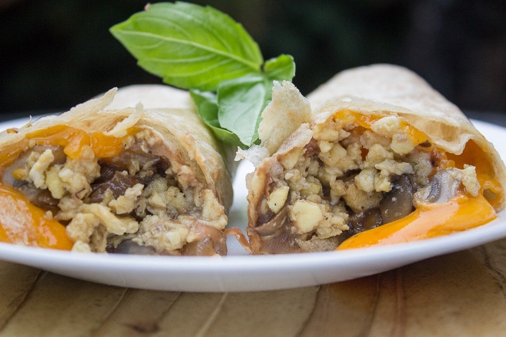 Make-Ahead Breakfast Burritos with Caramelized Onions