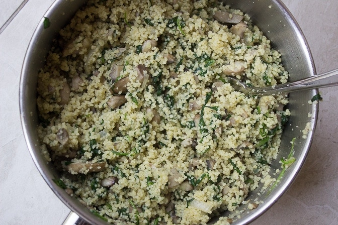 Mushroom Spinach Couscous