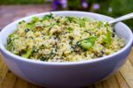 Spinach Mushroom Couscous in a bowl 1