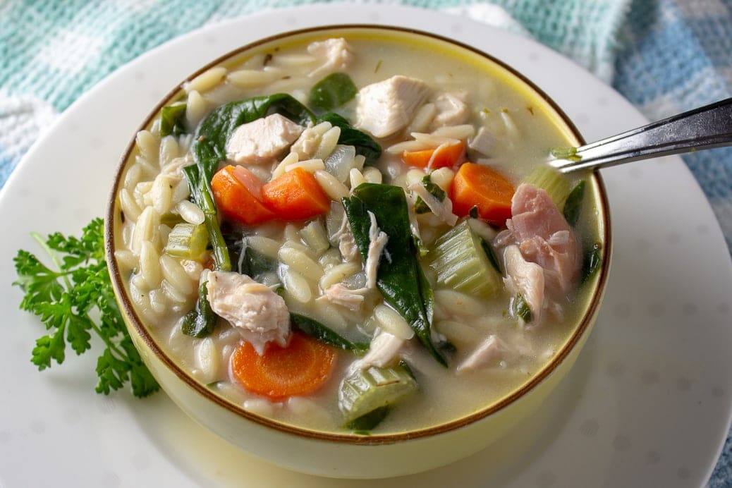 Chicken Lemon Orzo Soup Thai-Style | Two Kooks In The Kitchen