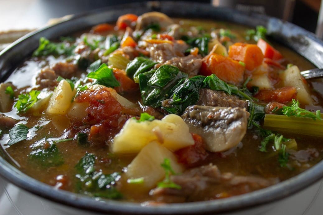 Instant Pot Veal Stew in bowl 1