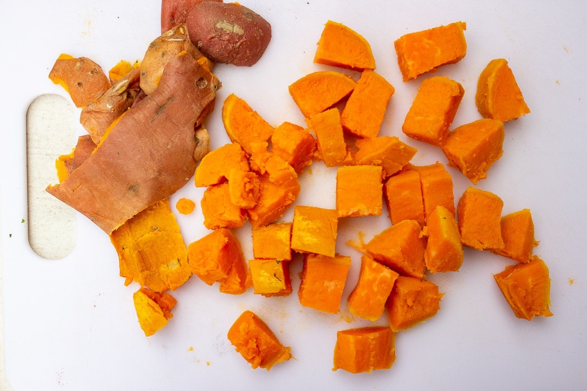 cooked sweet potato peeled and cubed