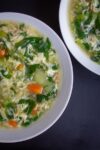 two bowls of easy Egg Drop Soup p1