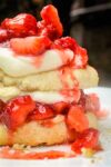 assembled biscuit strawberry shortcake on platep7