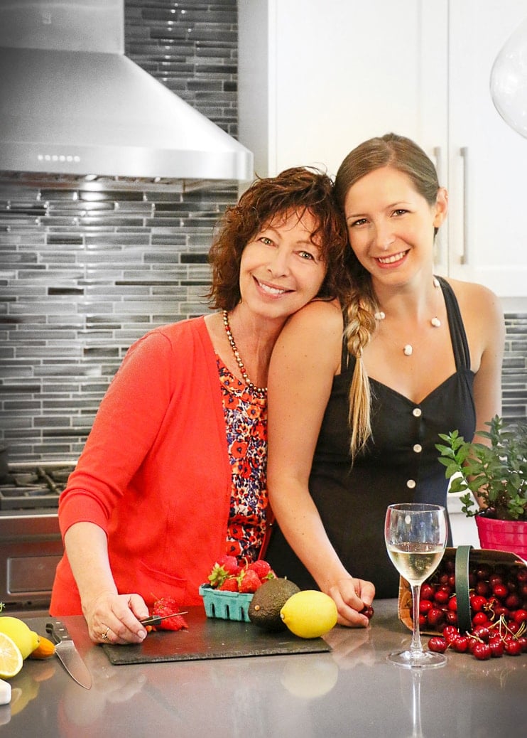 Cheryl and Jenna in kitchen