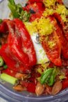 roasted red pepper sauce ingredients in processor p