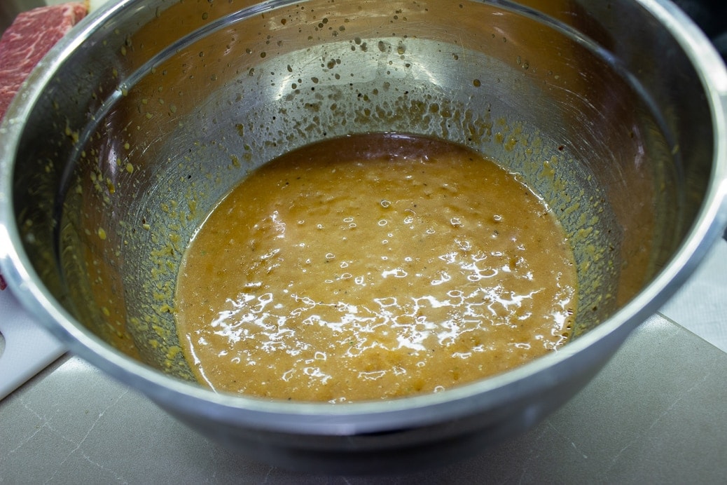marinade pureed in bowl
