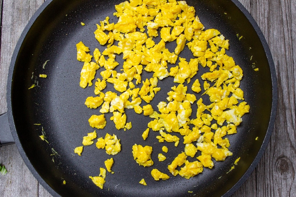 eggs frying in pan