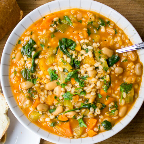 Vegan Farmhouse Vegetable and Barley Soup