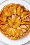 finished peach tarte titin on plate p