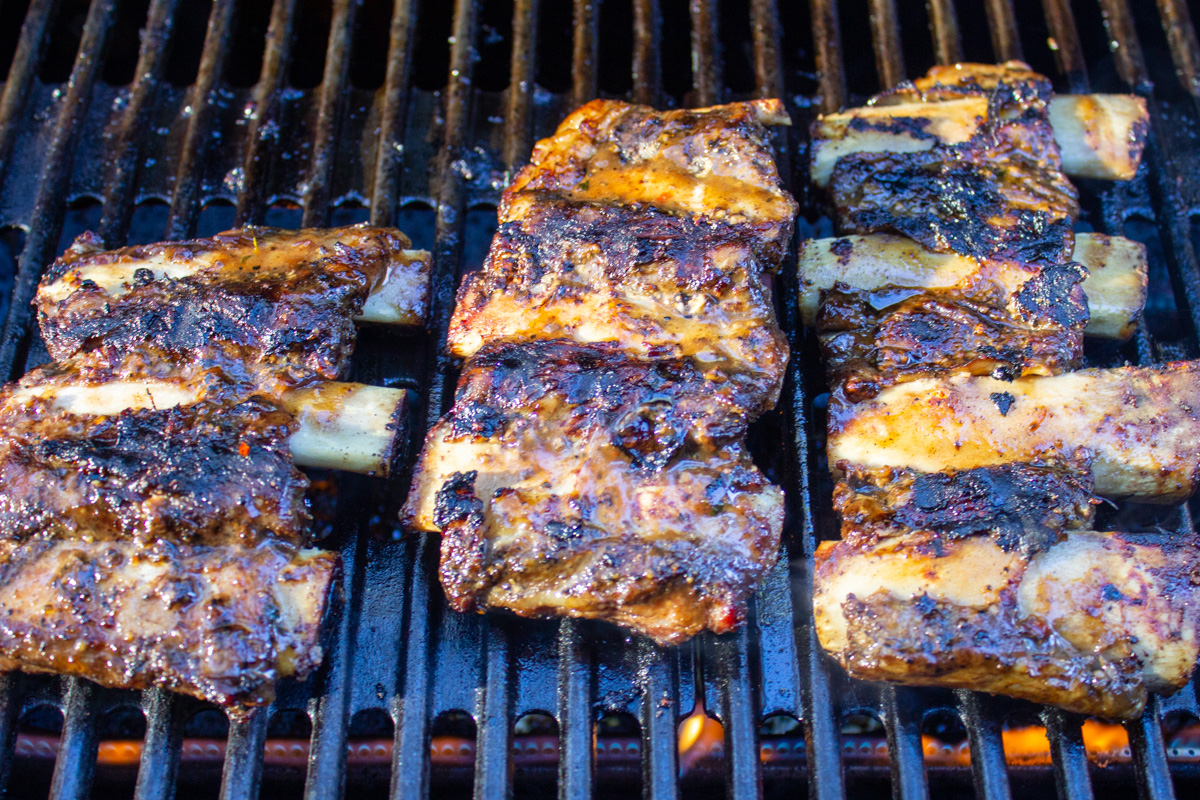 beef ribs on grill