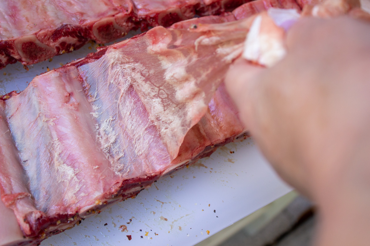 removing silver skin from beef ribs