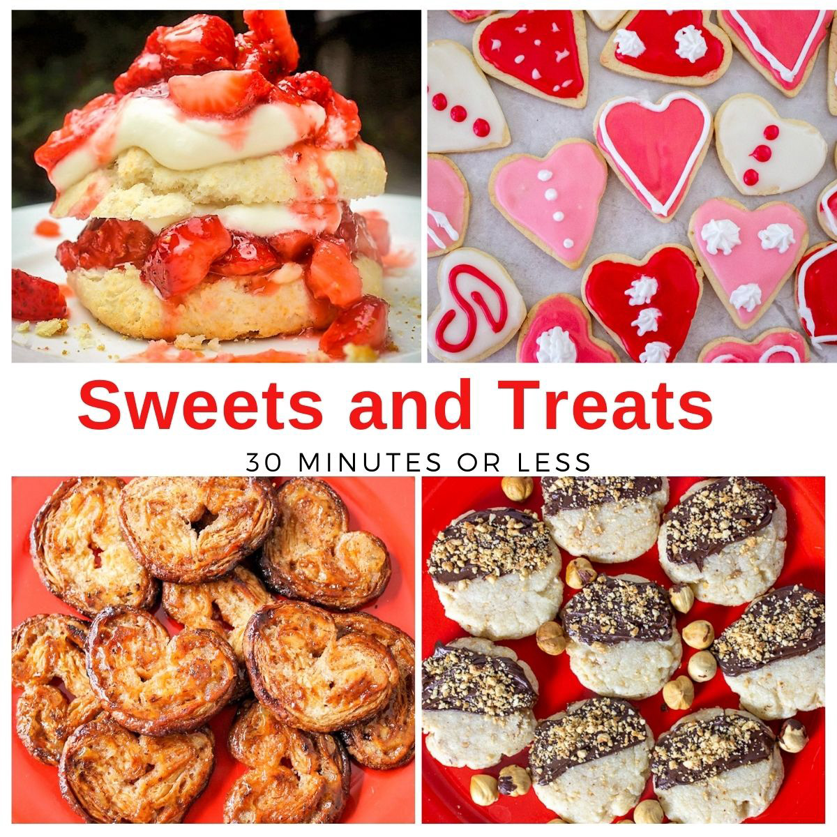 collage of 4 sweet treats 2