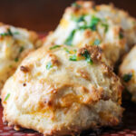 plate of cheddar biscuits