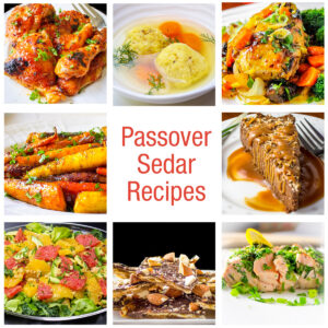 collage of Passover recipes