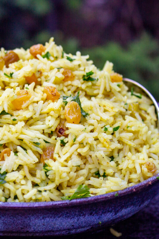 Easy Curried Rice with Raisins - Two Kooks In The Kitchen