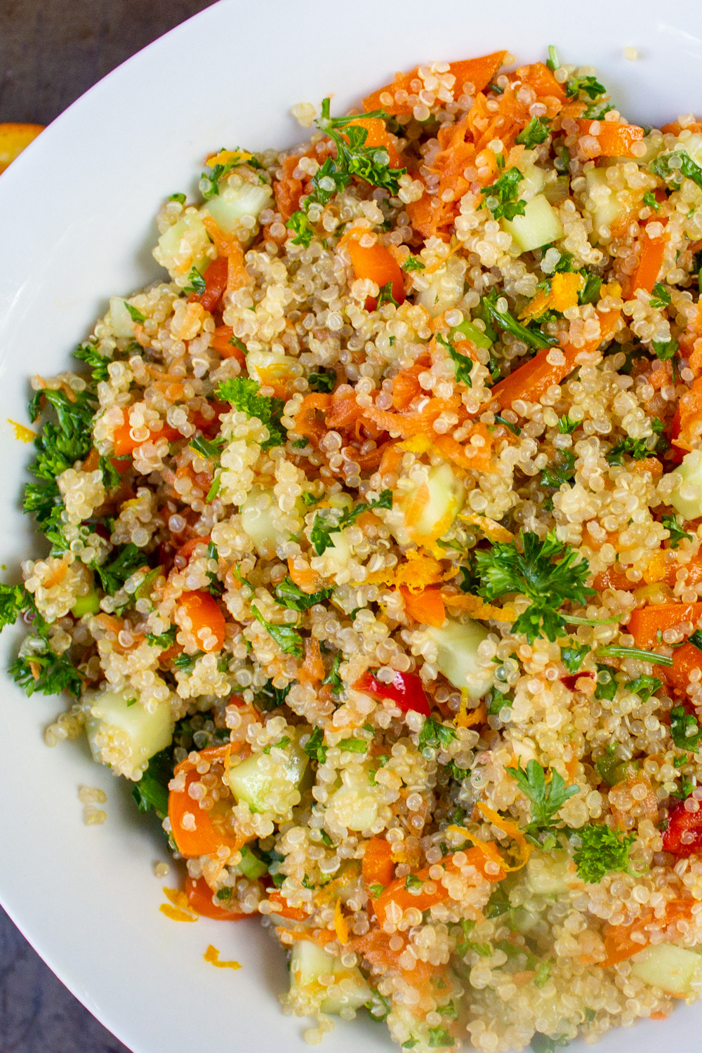 veggie quinoa in serving bowl p