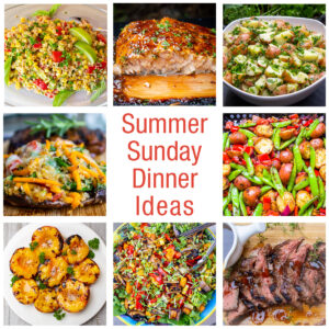 collage of summer recipes