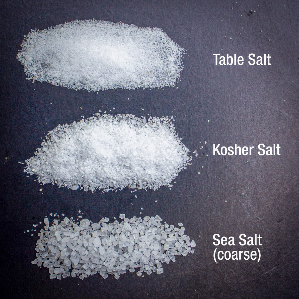 kosher salt crystals