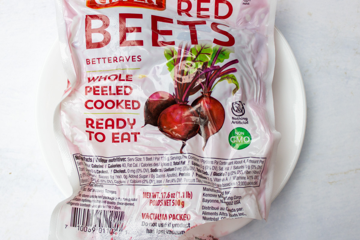 cooked beets in package