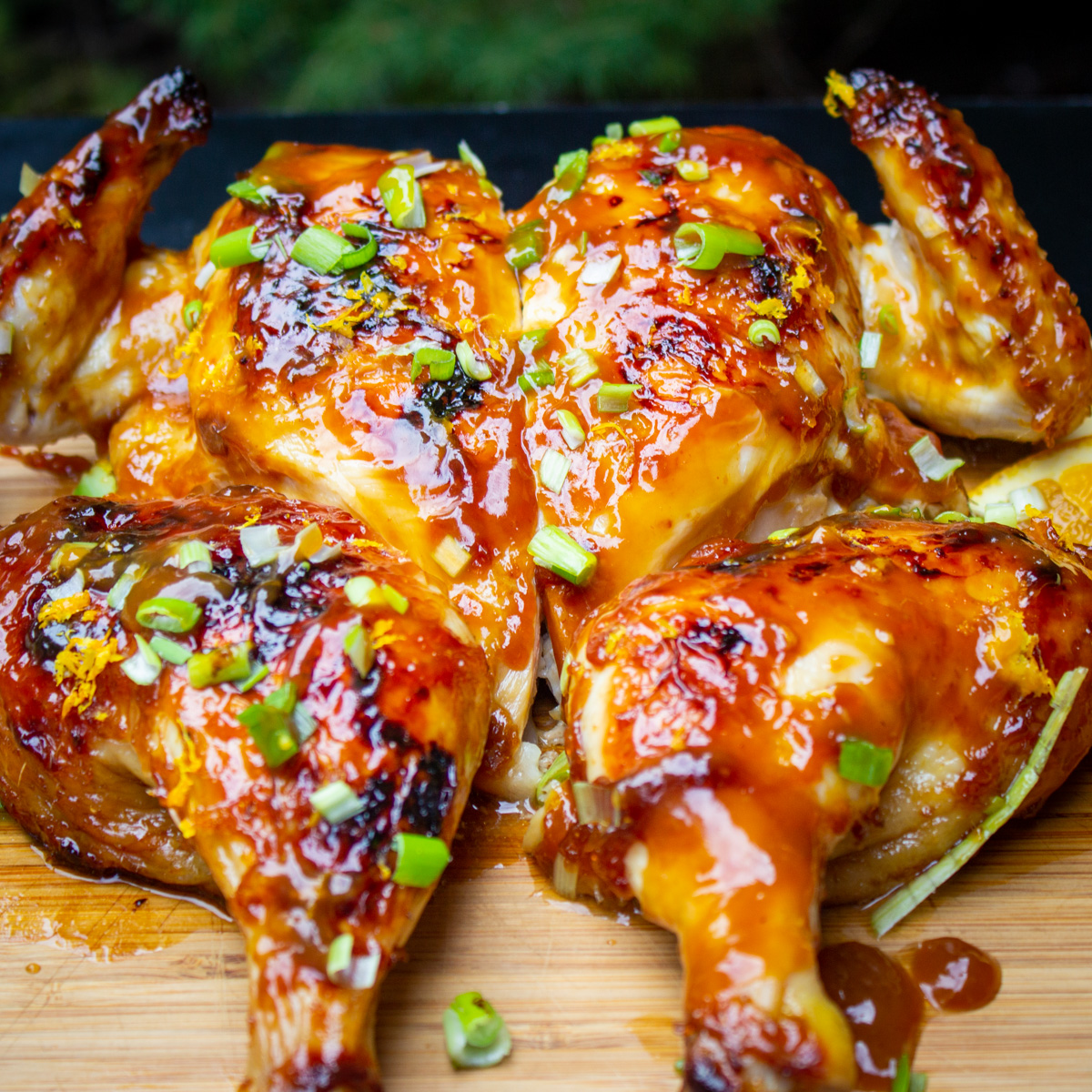 Butterflied Chicken with Teriyaki Glaze