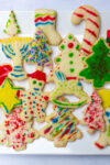 holiday cut out cookies on plate