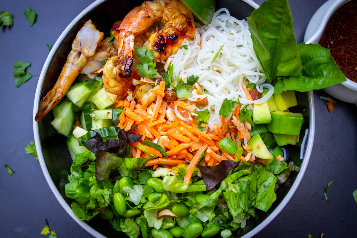 noodle bowl with all the ingredients in it
