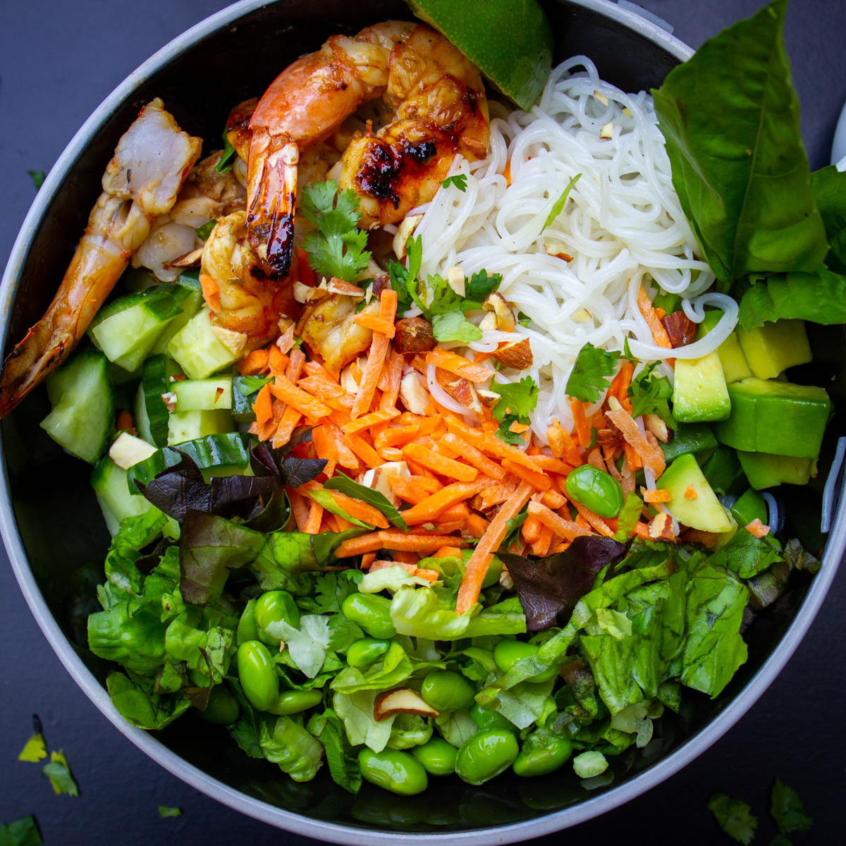 noodle bowl with all the ingredients in it