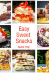 collage of easy sweet snacks