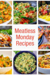collage of meatless monday recipes