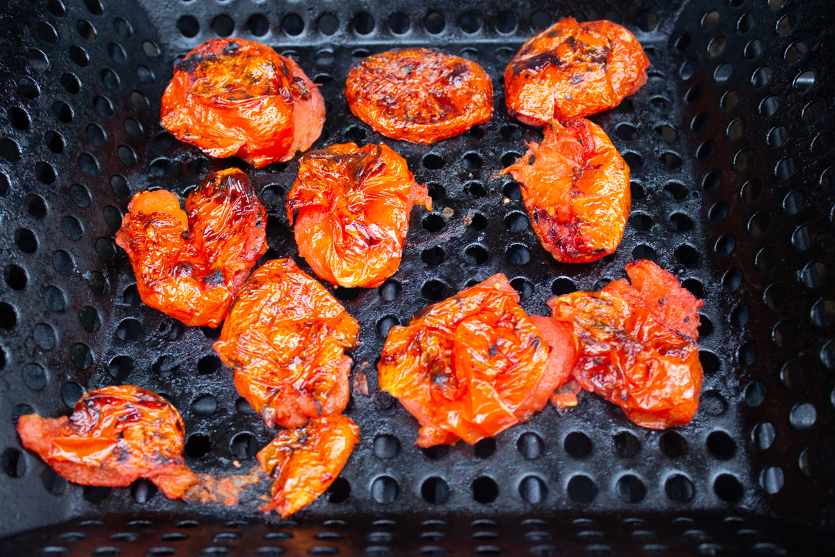 fire roasted tomatoes on the grill.
