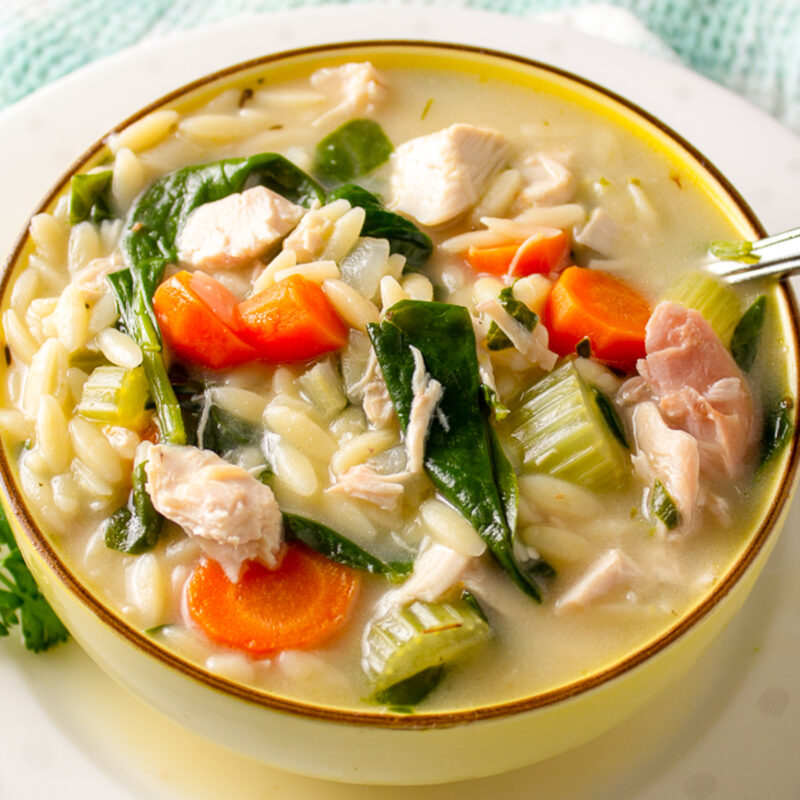 Lemon Orzo Soup With Chicken (30 Minutes) - Two Kooks In The Kitchen