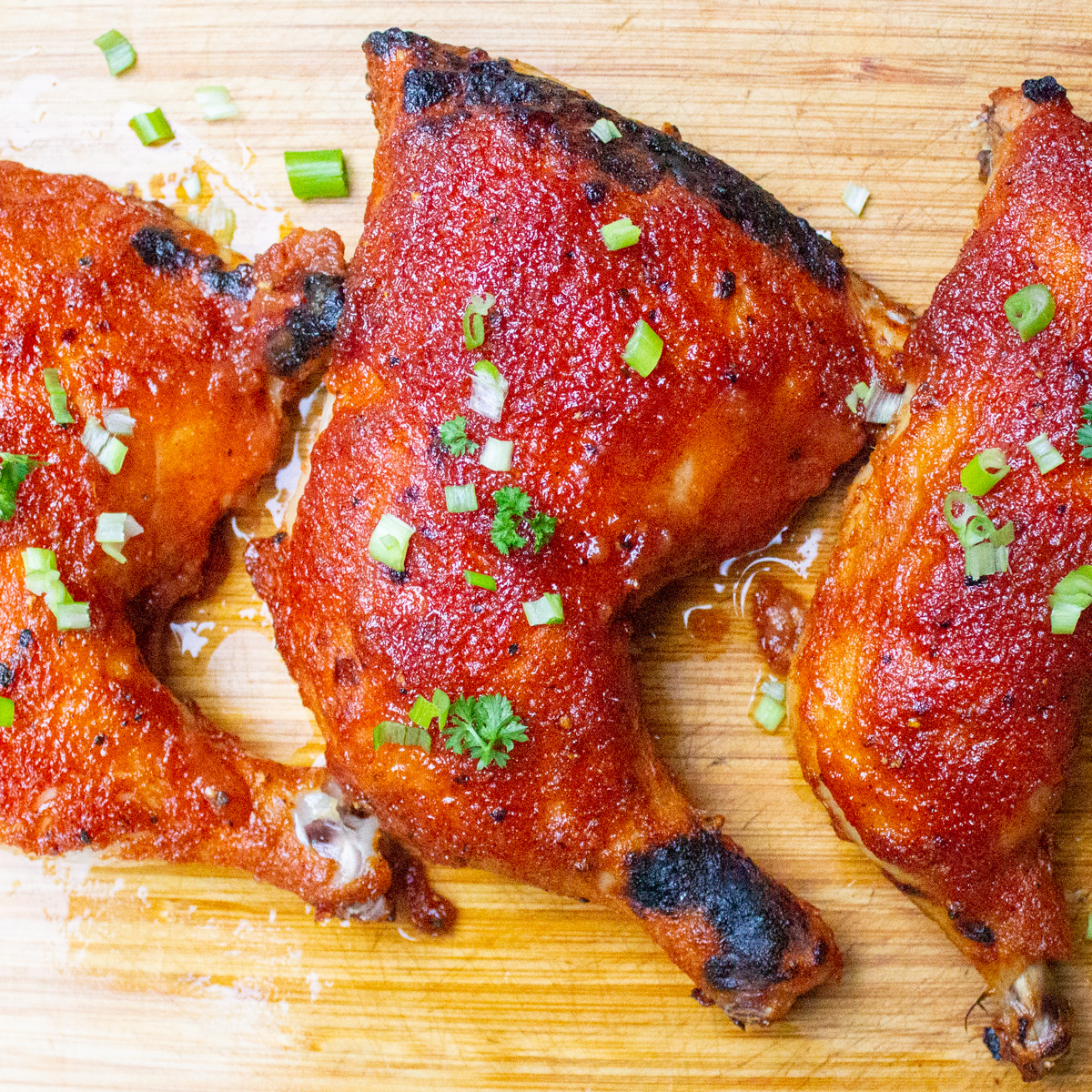 Baked Chicken Leg Quarters With Sweet Tangy Glaze