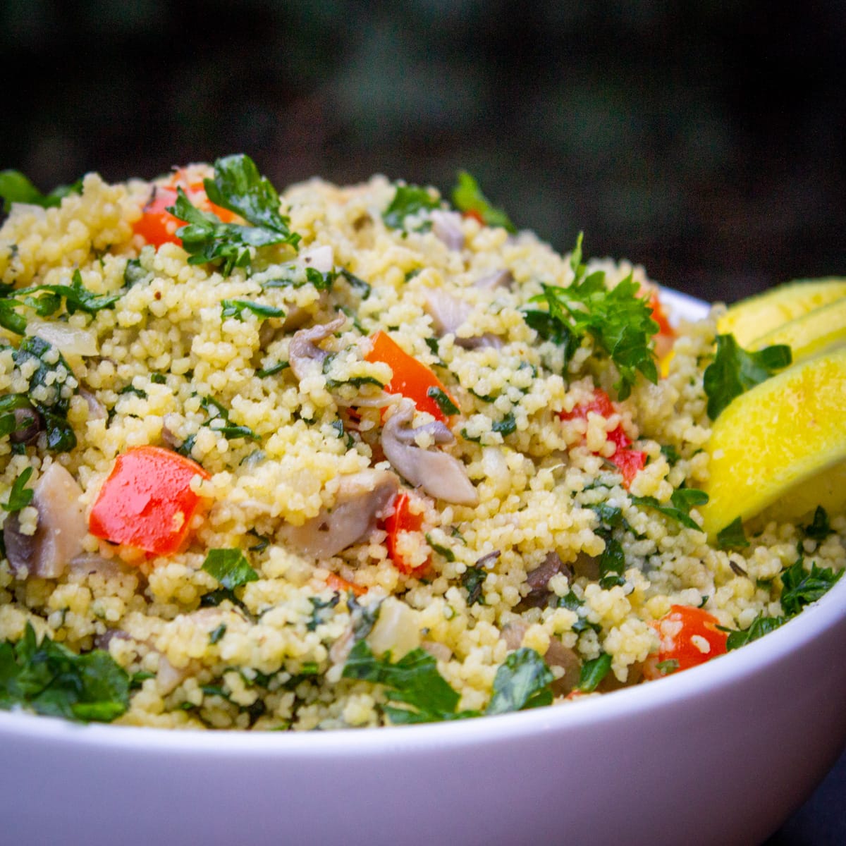 Mushroom Couscous With Spinach (22 Minutes, 1 Pot)